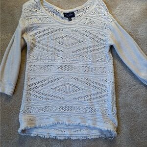 Cream Sweater with Textured Design